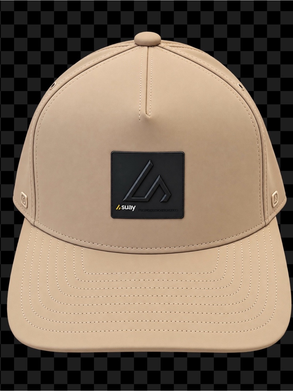Suay Life Apex Toasty Dune Inkplate Snap Back Hat Silcone Snap Sporty Golf Prep